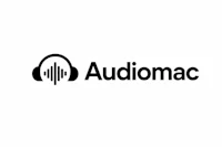 the audiomac logo on a white background
