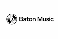 baton music logo on a white background